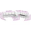 vidaXL Sofa Sets 9 pcs Natural Solid Acacia Wood