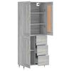 vidaXL Highboard Grey Sonoma 69.5x34x180 cm Engineered Wood