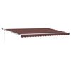 vidaXL Automatic Retractable Awning with LED Brown 450x300 cm