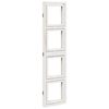 vidaXL Room Divider 3 Panels White Solid Wood Paulownia