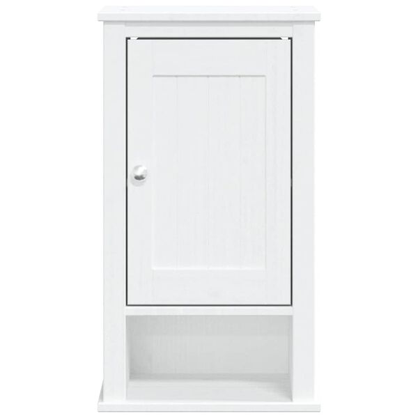 vidaXL Bathroom Wall Cabinet BERG White 40x27x71.5 cm Solid Wood Pine