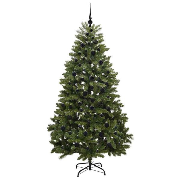vidaXL Artificial Christmas Tree Green 210 cm PVC and Metal