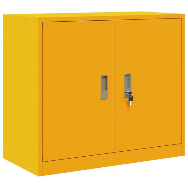 vidaXL Storage Cabinet Mustard Yellow 80 x 40 x 70 cm Steel