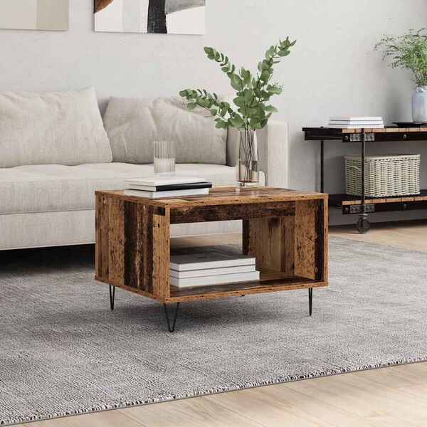 vidaXL Coffee Table Old wood 60 x 50 x 40 cm Engineered wood