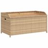 vidaXL Storage Bench Mix Beige 100x50x52 cm Poly Rattan and Acacia Wood