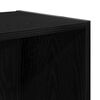 vidaXL Book Cabinet Black Oak 143 x 30 x 36 cm Engineered Wood