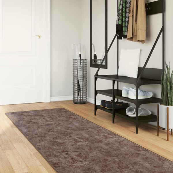 vidaXL Rug Runner MARSA Grey 250 x 100 cm Polyester and PVC