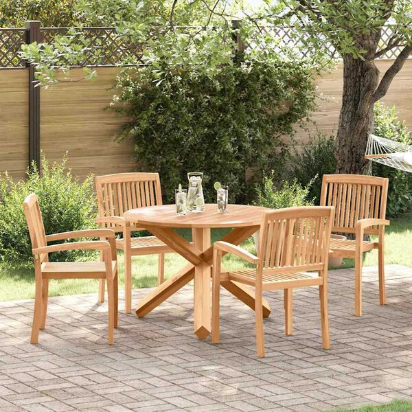 vidaXL Garden Dining Set 3 pcs Brown Solid Acacia wood