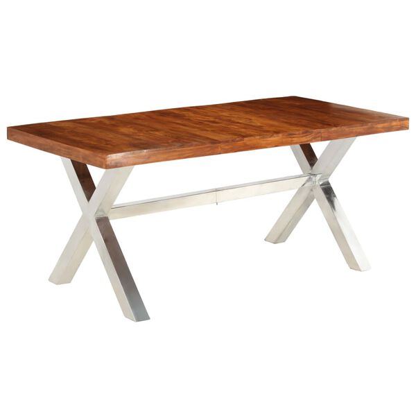 vidaXL Dining Table Solid Wood 180x90x76 cm