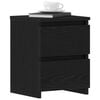 vidaXL Bedside Cabinet Black Oak 30 x 30 x 40 cm Engineered Wood