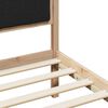 vidaXL Bed frame Brown and black 135 x 190 cm Solid pine wood