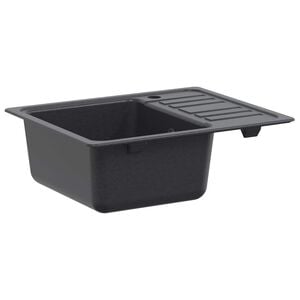 vidaXL Kitchen Sink with Drainer Granite 57.5 x 46 x 28 cm Graphite