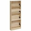 vidaXL Shoe Cabinet Oak 59x17x150 cm Engineered Wood