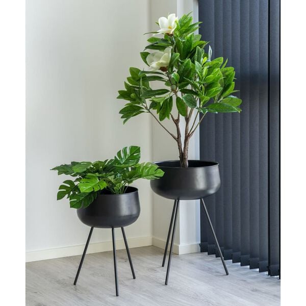 House Nordic 2 Piece Flower Pots Kira Black