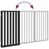 vidaXL Dog Gate Foldable 3 Panels Black 150 cm Poplar Wood