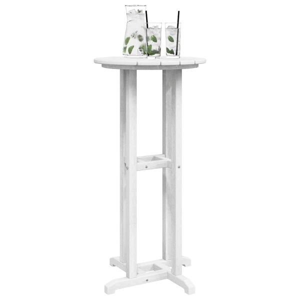 vidaXL Bar Table White 55 x 55 x 107 cm HDPE