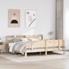 vidaXL Bed Frame with Headboard without Mattress 180x200 cm Super King