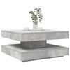 vidaXL Coffee Table 360-Degree Rotatable Concrete Grey 70x70x34.5 cm