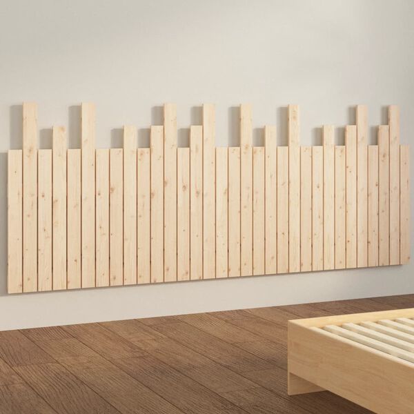 vidaXL Wall Headboard 204x3x80 cm Solid Wood Pine