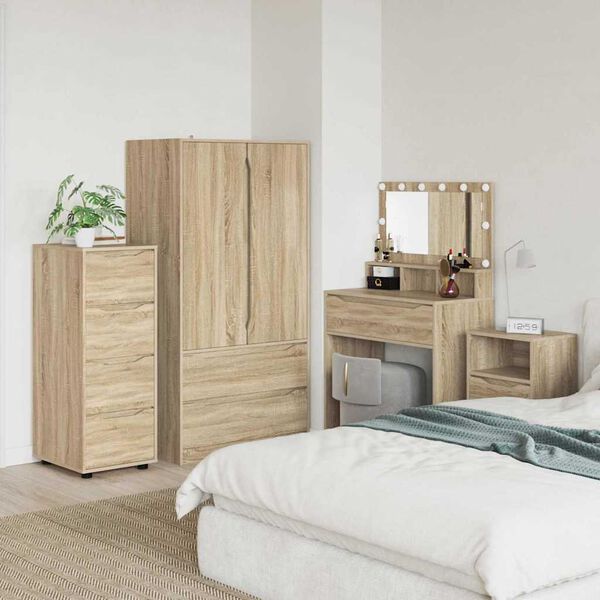 vidaXL Storage Cabinet Sonoma Oak 40 x 48 x 105 cm Engineered Wood