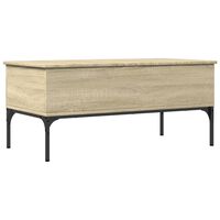 vidaXL Coffee Table Sonoma Oak 100x50x45 cm Engineered Wood and Metal
