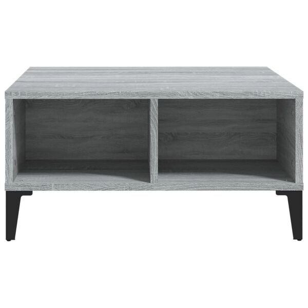 vidaXL Coffee Table Grey Sonoma 60x60x30 cm Engineered Wood