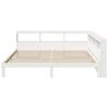 vidaXL Bookcase Bed without Mattress White 180x200 cm Super King Solid Wood Pine