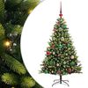 vidaXL Artificial Hinged Christmas Tree 150 LEDs Green 120 cm
