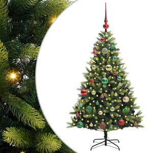 vidaXL Artificial Hinged Christmas Tree 150 LEDs Green 120 cm