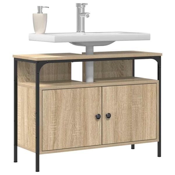 vidaXL Bathroom Sink Cabinet Brown 80 x 30 x 60 cm Engineered wood