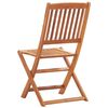vidaXL Chair Folding Brown Acacia Wood