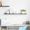 vidaXL Floating Wall Shelf High Gloss Grey 120x23.5x3.8 cm MDF