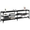 vidaXL TV Cabinet Black Oak 160 x 30 x 50 cm Engineered Wood and Iron