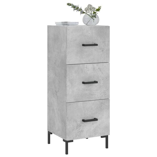 vidaXL Sideboard Concrete Grey 34.5x34x90 cm Engineered Wood