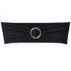vidaXL 25 pcs Black Stretchable Decorative Chair Band with Diamond Buckle