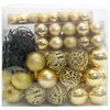 vidaXL Christmas Bauble Set with 300 LEDs 120 pcs Gold Plastic