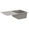 vidaXL Sink Grey 780 x 500 mm 80% Quartz and 20% Resin