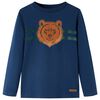 vidaXL Kids'T-shirt with Long Sleeves Navy Blue 128