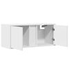 vidaXL TV Wall Cabinet with LED Lights White 80x31x35 cm
