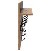 vidaXL Wall-Mounted Coat Rack Old Wood 60 x 40 x 12 cm Engineered wood