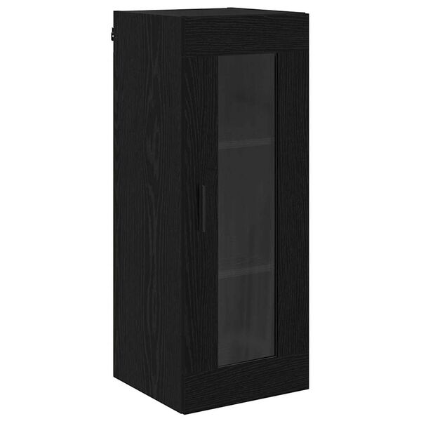 vidaXL Wall Mounted Cabinet Black Oak 34.5 x 34 x 90 cm