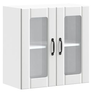 vidaXL Kitchen Wall Cabinet with Glass Door "Lucca" White Engineered Wood