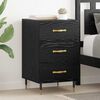 vidaXL Bedside Cabinet Black Oak 40 x 40 x 66 cm Engineered Wood