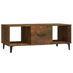 vidaXL Coffee Table Smoked Oak 102x50x40 cm Engineered Wood
