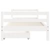 vidaXL Kids Bed Frame with Drawers White 80x200 cm Solid Wood Pine