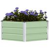 vidaXL Planter Pastel Green 129 x 129 x 45 cm Steel