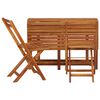 vidaXL Garden Planter Table with 2 Bistro Chairs Solid Acacia Wood