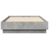 vidaXL Bed Frame without Mattress with LED Lights Concrete Grey 75x190 cm Small Single