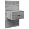 vidaXL Bed Headboard with Cabinets Grey Sonoma 240 cm Engineered Wood
