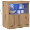 vidaXL LED Sideboard Brown 60.5 x 37 x 67 cm Engineered Wood